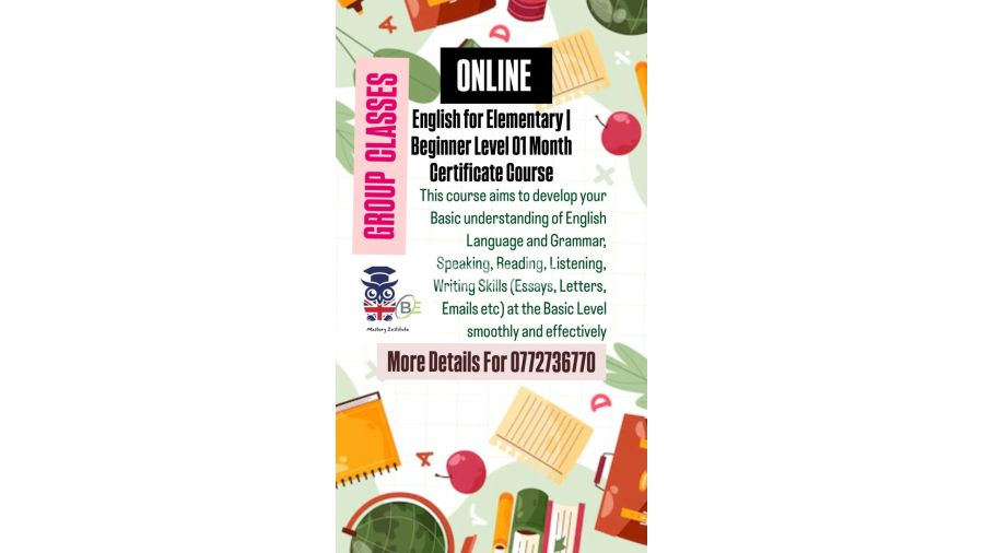 Online Beginners English Basics for Adults and Sch